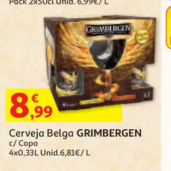 Cerveja Belga Grimbergen c/Copo 4x0,33L