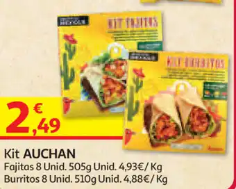 Auchan Kit Auchan Fajitas 8 Unid 505g promoção