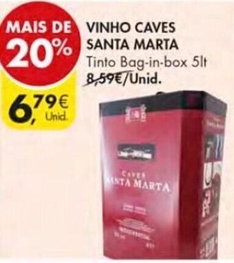 Pingo Doce Vinho Caves Santa Marta 5lt promoção