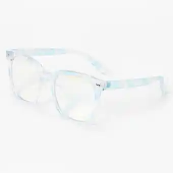 Claire's Pearlized blue retro clear lens frames promoção