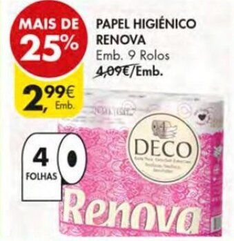 Papel Higiénico Renova 9 Rolos