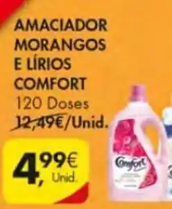 Pingo Doce Amaciador Morangos e Lírios Comfort 120 Doses promoção