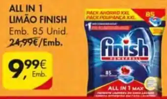 Pingo Doce All in 1 Limão Finish 85 Unid. promoção
