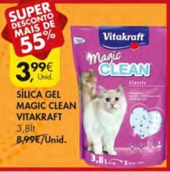 Pingo Doce Sílica Gel Magic Clean Vitakraft 3,8lt promoção
