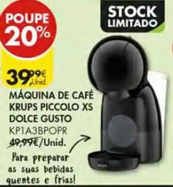 Pingo Doce Máquina de Café Krups Piccolo XS Dolce Gusto promoção