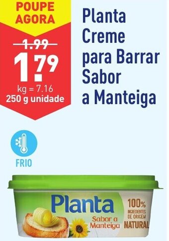 ALDI Planta Creme para barrar sabor a Manteiga promoção