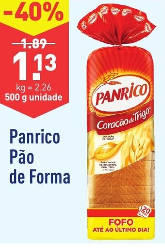 ALDI Panrico Pao de Forma promoção