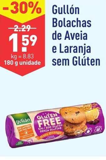ALDI Gullon Bolachas de Aveia e Laranja sem Gluten promoção