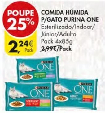 Pingo Doce Comida Húmida P/Gato Purina One Pack 4x85g promoção