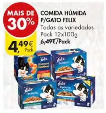 Pingo Doce Comida Húmida P/Gato Felix Pack 12x100g promoção
