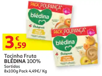 Auchan Tacinha Fruta Blédina 100% 8x100g promoção