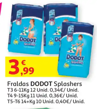 Auchan Fraldas Dodot Splashers promoção