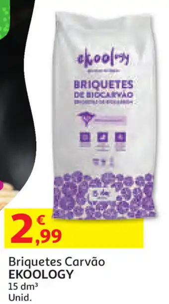 Auchan Briquetes Carvão Ekoology 15 dm³ promoção