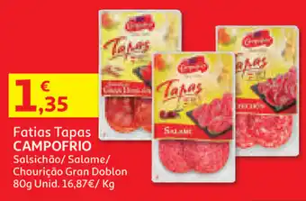 Auchan Fatias Tapas Campofrio 80g promoção