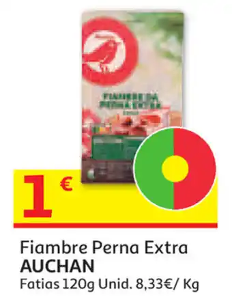 Auchan Fiambre Perna Extra Auchan Fatias 120g promoção