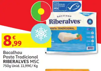 Auchan Bacalhau Posta Tradicional Riberalves MSC 750g promoção