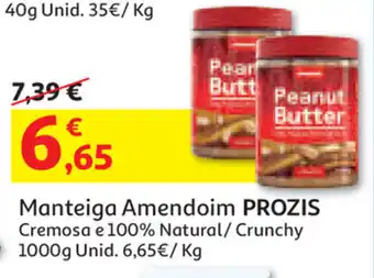 Auchan Manteiga Amendoim Prozis 1000g promoção