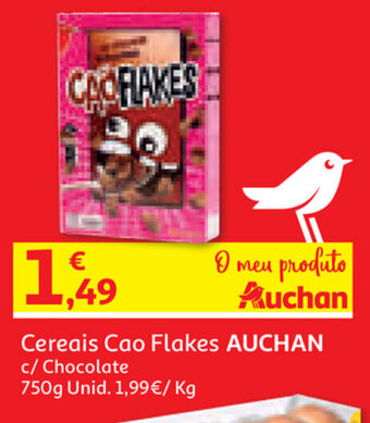 Auchan Cereais Cao Flakes Auchan c/Chocolate 750g promoção