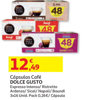 Auchan Cápsulas Café Dolce Gusto 3x16 Unid promoção