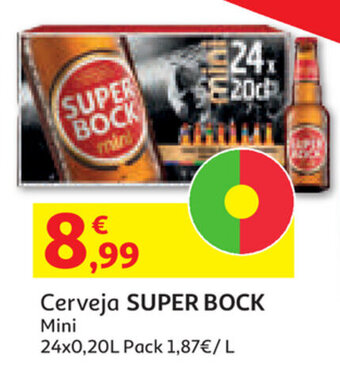 Auchan Cerveja Super Bock Mini 24x0,20L promoção