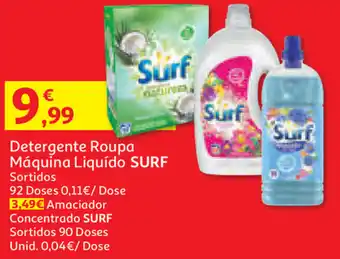 Auchan Detergente Roupa Máquina Liquído Surf 92 Doses promoção
