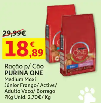 Auchan Ração p/Cão Purina One 7kg promoção