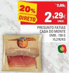 Continente Presunto Fatias Casa do Monte 150g promoção