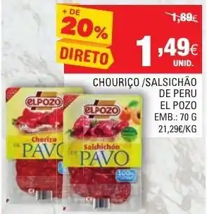 Continente Chouriço/Salsichão de Repu El Pozo 70g promoção