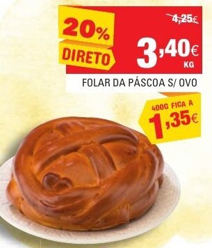 Continente Folar Da Páscoa S/ Ovo promoção