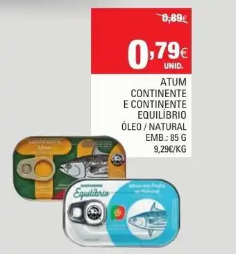 Atum Continente e Continente Equilíbrio Óleo/Natural 85g