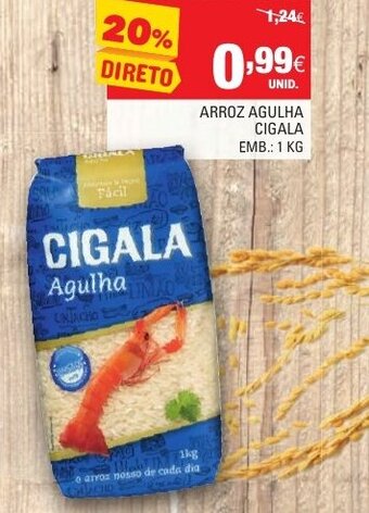 Continente Arroz Agulha Cigala 1kg promoção