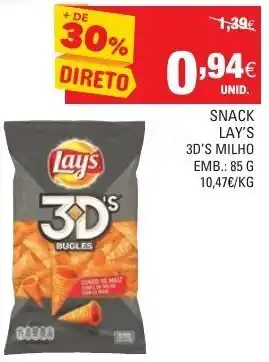 Continente Snacks Lay's 3D's Milho 85g promoção