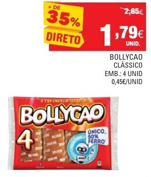 Continente Bollycao Clássico 4 Unid promoção