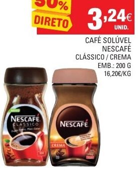 Café Solúvel Nescafé Clássico/ Crema 200g