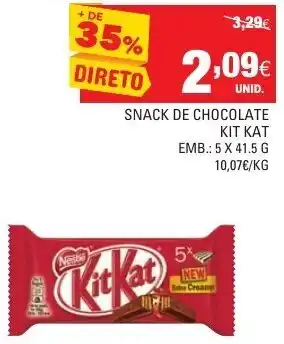 Continente Snack de Chocolate Kit Kat 5x41.5g promoção
