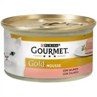 Alim gato gourmet gold salmao lata 85gr