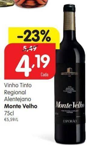 Vinho tinto monte velho