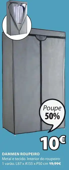 JYSK Dammen Roupeiro L87 x A155 x P50 cm promoção