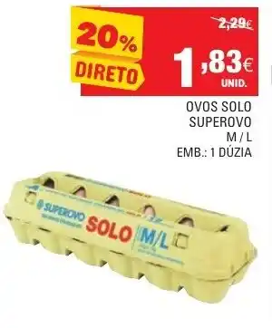 Continente Ovos Solo Superovo M/L 1 Dúzia promoção