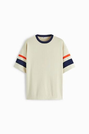 Zara Tricou din tricot cu benzi Ofertă