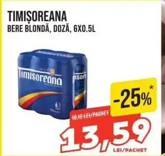 Mega Image Timișoreana Bere Blondă, Doză 6x0,5l Ofertă