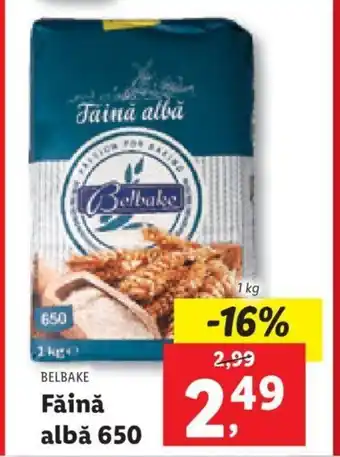Lidl Belbake Făină albă 650 Ofertă