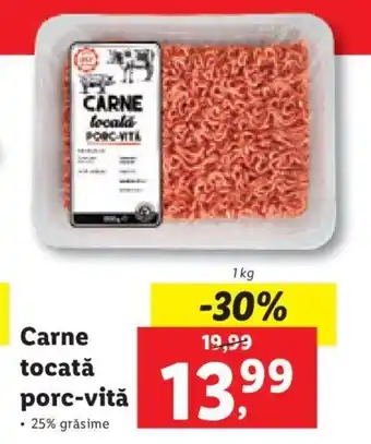 Lidl Carne tocată porc-vită 1 kg Ofertă