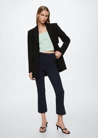 MANGO Pantaloni evazați crop Ofertă
