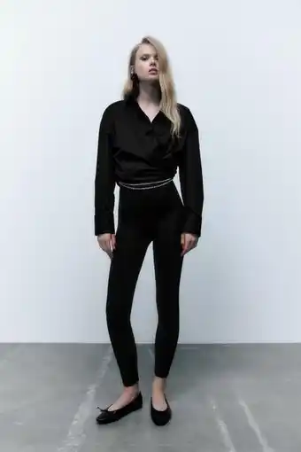 Zara Leggings seamless cu strasuri Ofertă