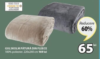 JYSK Gulskolm Pătură Din Fleece Ofertă