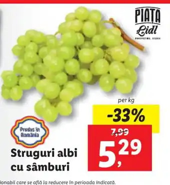 Lidl Struguri albi cu sâmburi 1 kg Ofertă