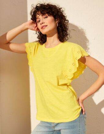 Takko Femei tricou - ornament cu ochiuri Ofertă