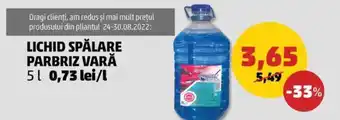 Penny Lichid Spălare Parbriz Vară 5 l Ofertă
