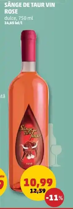 Penny Sânge De Taur Vin Rose 750 ml Ofertă